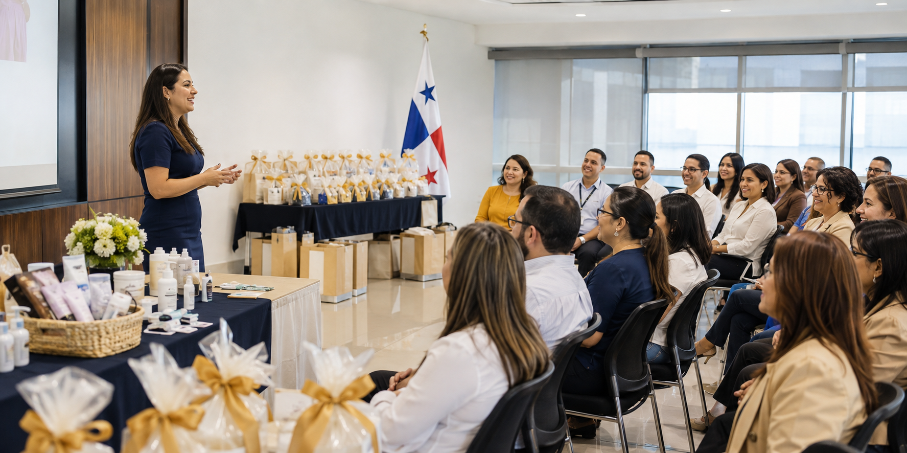 Colaboradores participan en una jornada de bienestar de Instituto Español en la Contraloría de Panamá